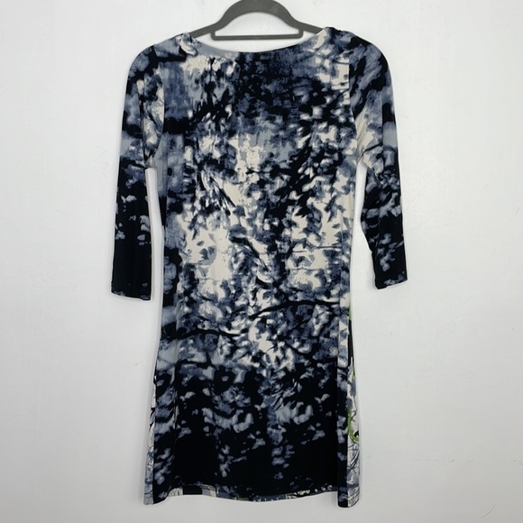Maxmara Y2k splash abstract cowlneck mini dress - Picture 6 of 7